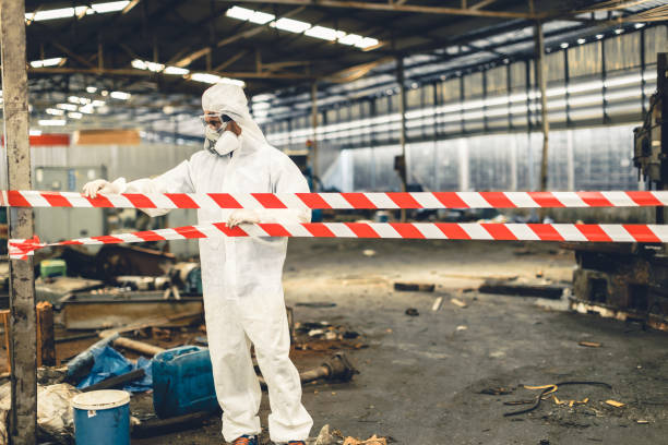 Professional Sewage Cleanup technician working in Avoca, NE